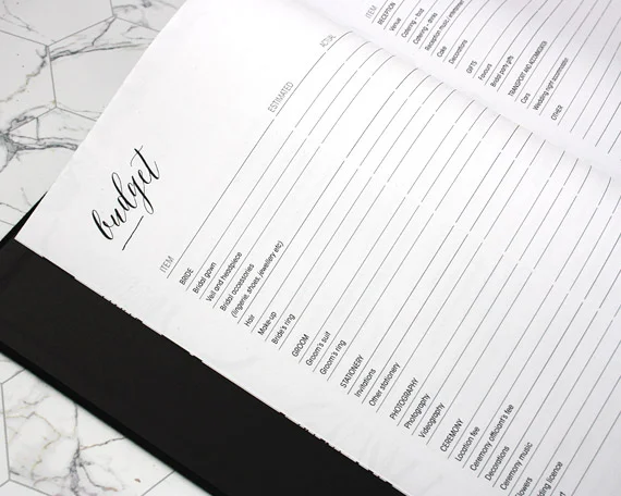 Personalised Hard Cover Wedding Planner Book